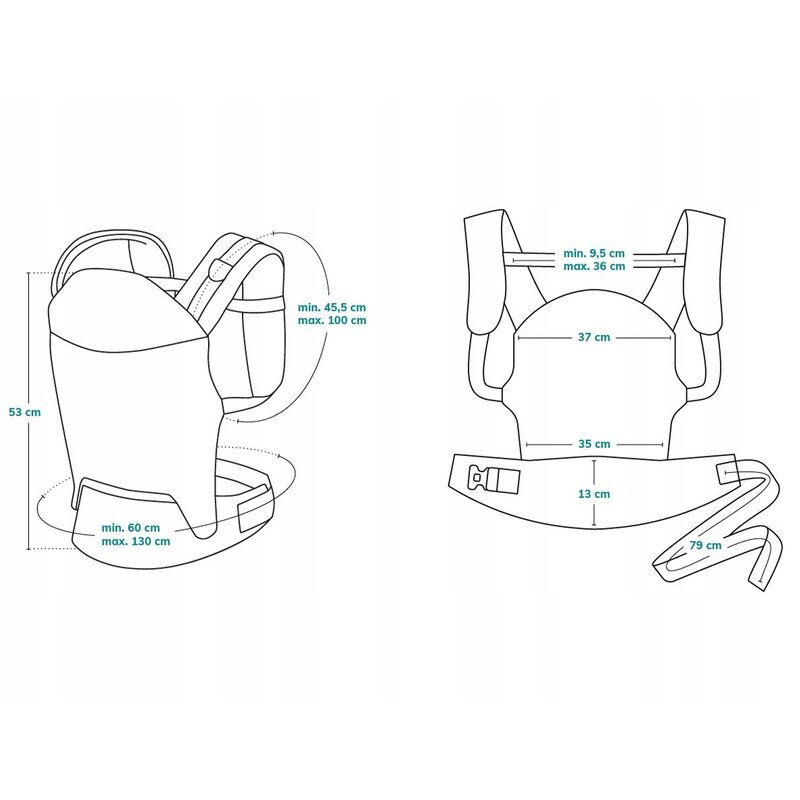 Marsupiu ergonomic, Lionelo, Margareet Air, 3 pozitii de purtare, Certificat de Institutul International pentru Displazie de Sold, 4 luni+, Pana la 20 Kg, Material respirabil 3D Air Mesh, Catarama dub [26]