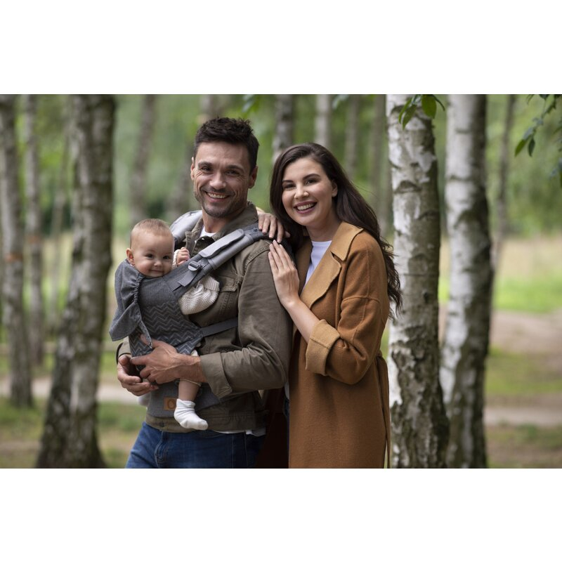 Marsupiu ergonomic, Lionelo, Margareet Air, 3 pozitii de purtare, Certificat de Institutul International pentru Displazie de Sold, 4 luni+, Pana la 20 Kg, Material respirabil 3D Air Mesh, Catarama dub [25]