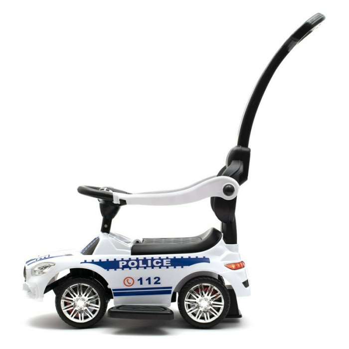 Masinuta de impins, Baby Mix, Police, Cu maner de impins detasabil, Cu protectii laterale, Cu melodii si claxon, Cu suport jucarii sub sezut [8]