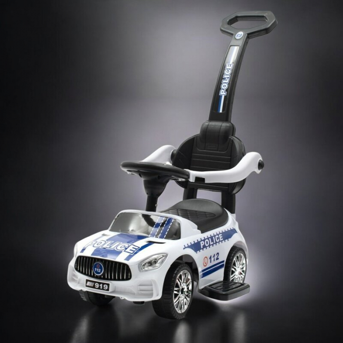 Masinuta de impins, Baby Mix, Police, Cu maner de impins detasabil, Cu protectii laterale, Cu melodii si claxon, Cu suport jucarii sub sezut [5]
