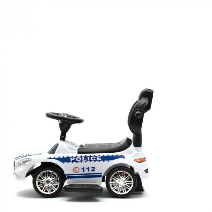 Masinuta de impins, Baby Mix, Police, Cu maner de impins detasabil, Cu protectii laterale, Cu melodii si claxon, Cu suport jucarii sub sezut [10]