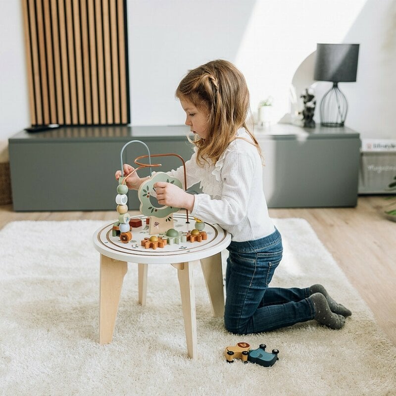 Masuta Montessori cu activitati, Free2Play, Cu multiple activitati, Dezvolta coordonarea ochi-mana, Din lemn, 18 luni+, Think and Play [7]