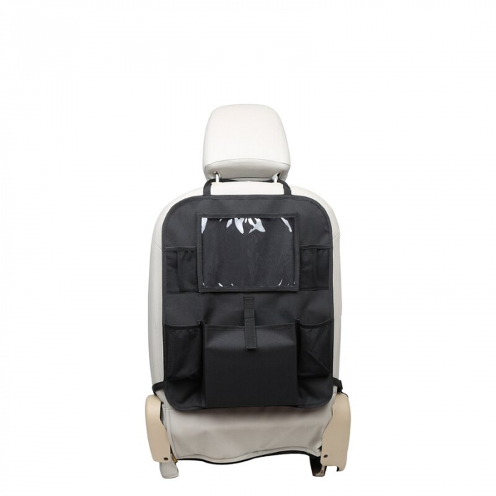 Organizator auto, Petite&Mars, Cu suport pentru tableta, Cu multiple buzunare, Black [3]