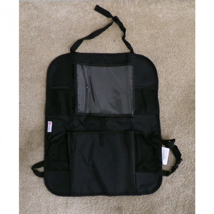 Organizator auto, Petite&Mars, Cu suport pentru tableta, Cu multiple buzunare, Black [2]