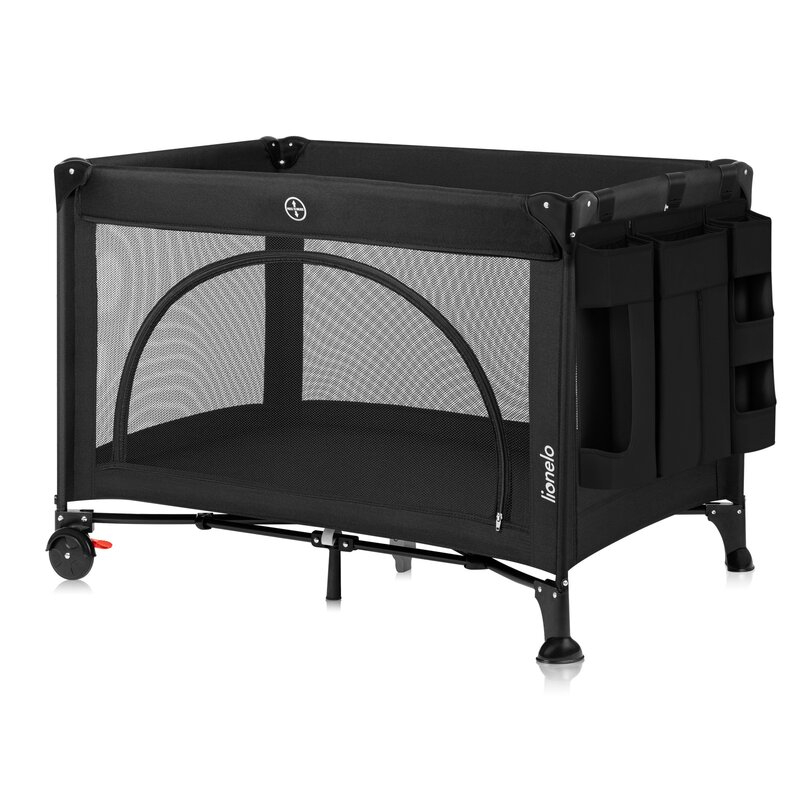 Organizator multifunctional, Lionelo, Sidepocket L, 58x11x58 cm, 3 parti independente cu multiple buzunare, Universal, Constructie ranforsata, Negru [3]