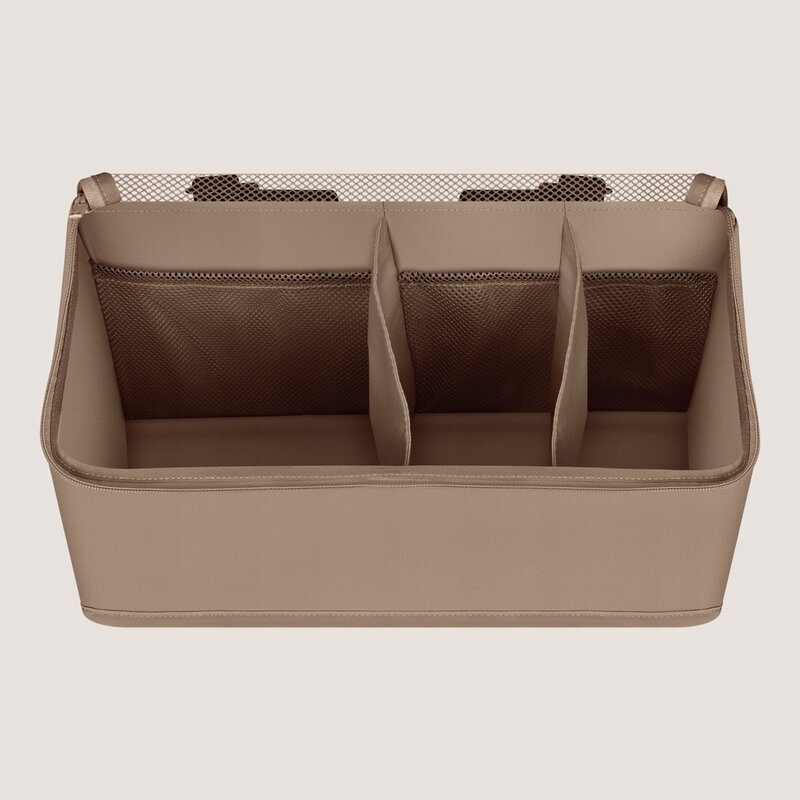 Organizator multifunctional, Lionelo, Sidepocket M, 43x15x23 cm, 3 compartimente, Universal, Constructie ranforsata, Bej [2]