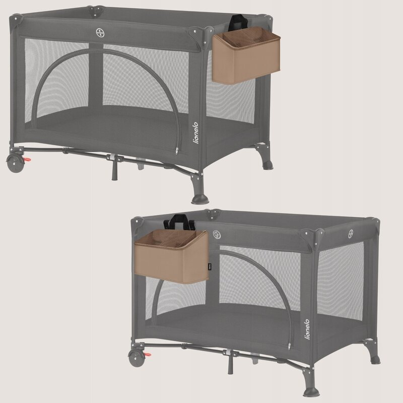 Organizator multifunctional, Lionelo, Sidepocket M, 43x15x23 cm, 3 compartimente, Universal, Constructie ranforsata, Bej [6]