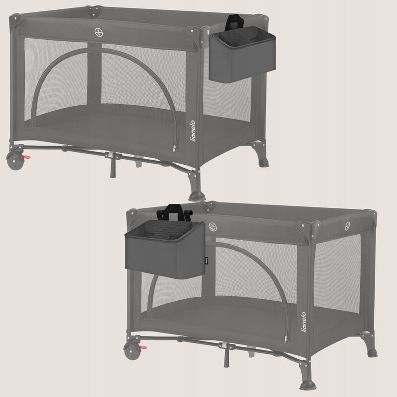 Organizator multifunctional, Lionelo, Sidepocket M, 43x15x23 cm, 3 compartimente, Universal, Constructie ranforsata, Gri [6]