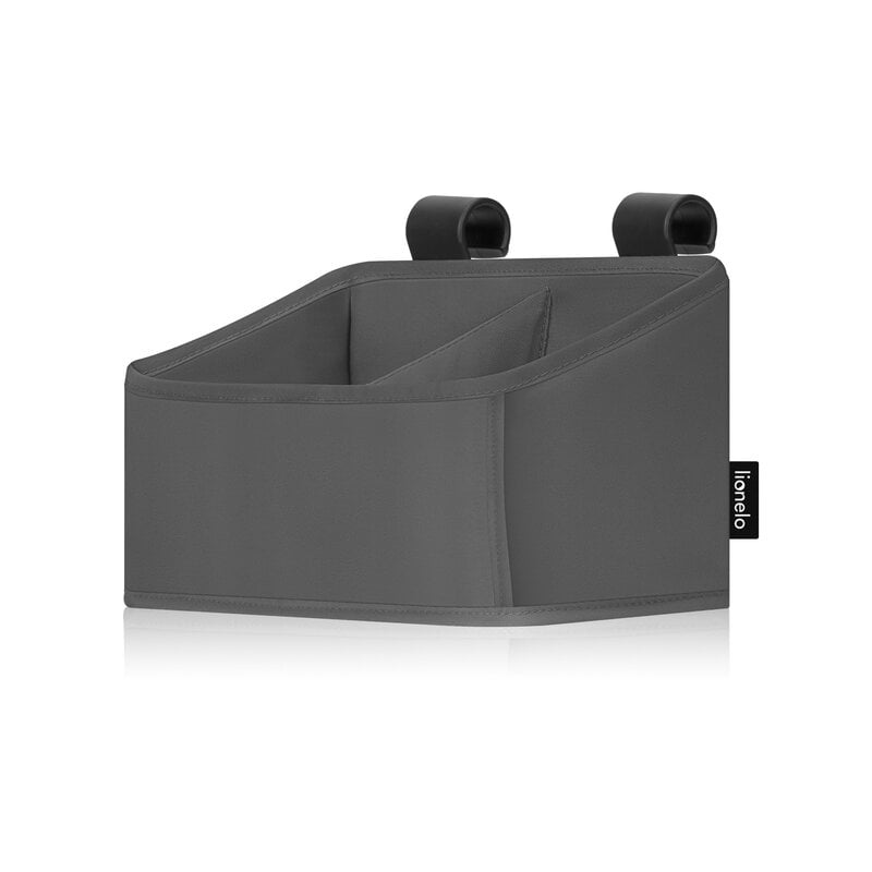 Organizator multifunctional, Lionelo, Sidepocket S, 26x12x15 cm, 2 compartimente, Universal, Constructie ranforsata, Gri [2]