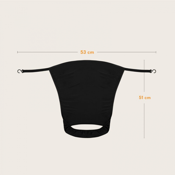 Parasolar, Lionelo, Pentru carucior, Material textil, Cu protectie UPF 50+, 53 x 51 cm, Negru [16]
