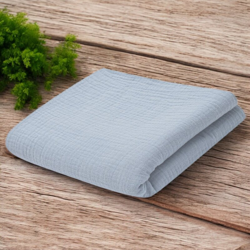 Paturica bebe, New Baby, 70x100 cm, Din muselina, 100% bumbac certificat Oeko Tex Standard 100, Grey [2]