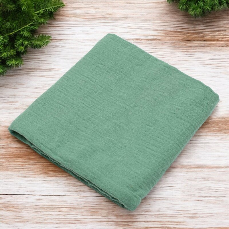 Paturica moale bebe, New Baby, Cu multiple intrebuintari, 60x60 cm, Din muselina, 100% bumbac organic, Green [2]