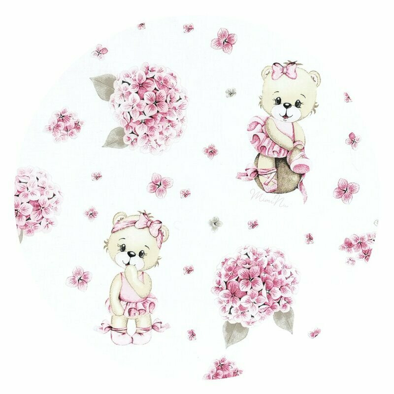 Paturica moale, MimiNu, Cu doua fete, Dimensiune 75x100 cm, Din bumbac certificat Oeko Tex Standard 100, Design, Pink Ballerina [3]