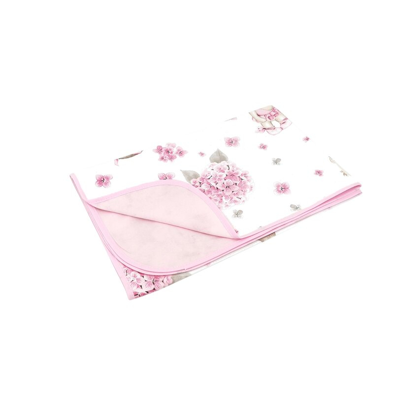 Paturica moale, MimiNu, Cu doua fete, Dimensiune 75x100 cm, Din bumbac certificat Oeko Tex Standard 100, Design, Pink Ballerina [1]