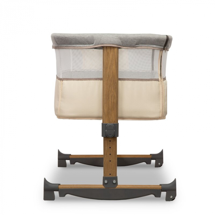 Patut co-sleeper, Lionelo, Leonie, Cu sistem de leganare, Cu setare unghiulara, Reglabil in 5 pozitii pe inaltime, Conform cu standardele europeane de securitate EN1130 si EN16890, Beige Sand [14]