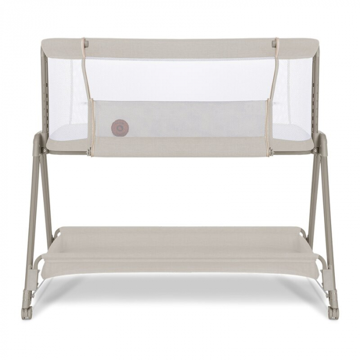Patut co-sleeper, Lionelo, Luna, 2 in 1, Cu laterala culisanta, Cu setare unghiulara, Cu roti, Reglabil in 6 pozitii pe inaltime, Bej [8]