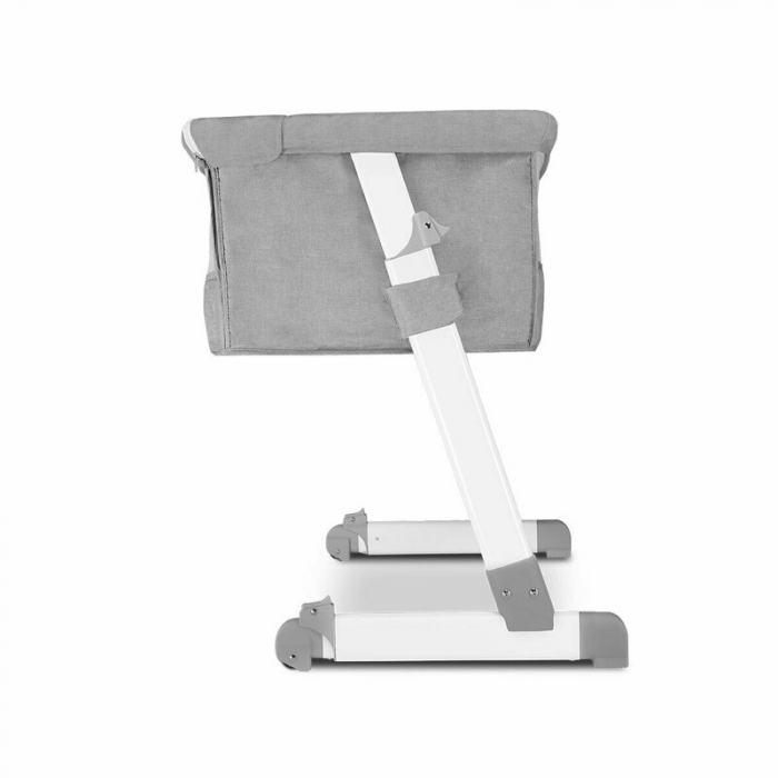 Patut co-sleeper, Lionelo, Theo, 2 in 1, Cu setare unghiulara, Reglabil in 5 pozitii pe inaltime, Conform cu standardele europeane de securitate EN1130 si EN16890, Grey [14]
