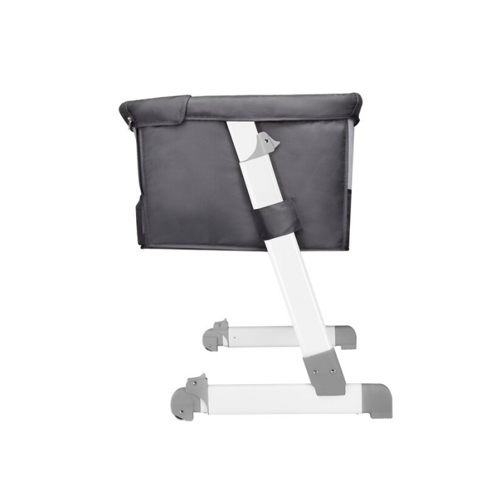 Patut co-sleeper, Lionelo, Theo, 2 in 1, Cu setare unghiulara, Reglabil in 5 pozitii pe inaltime, Conform cu standardele europeane de securitate EN1130 si EN16890, Dark Grey [12]