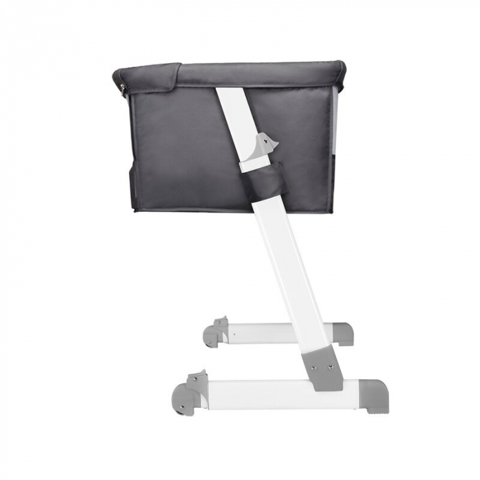 Patut co-sleeper, Lionelo, Theo, 2 in 1, Cu setare unghiulara, Reglabil in 5 pozitii pe inaltime, Conform cu standardele europeane de securitate EN1130 si EN16890, Dark Grey [15]