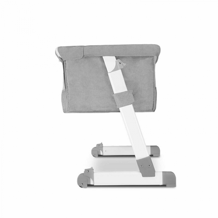 Patut co-sleeper, Lionelo, Theo, 2 in 1, Cu setare unghiulara, Reglabil in 5 pozitii pe inaltime, Conform cu standardele europeane de securitate EN1130 si EN16890, Grey [12]