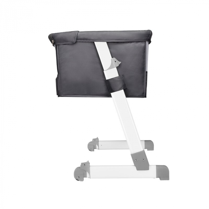 Patut co-sleeper, Lionelo, Theo, 2 in 1, Cu setare unghiulara, Reglabil in 5 pozitii pe inaltime, Conform cu standardele europeane de securitate EN1130 si EN16890, Dark Grey [14]