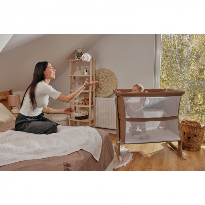 Patut co-sleeper, Lionelo, Thomi Plus, 5 in 1, Multifunctional, Sustine pana la 9 kg ca patut, 15 kg tarc de joaca, 100 kg canapea, Inaltime reglabila in 7 pozitii, De la nastere pana la 4 ani, Cu 2 s [53]