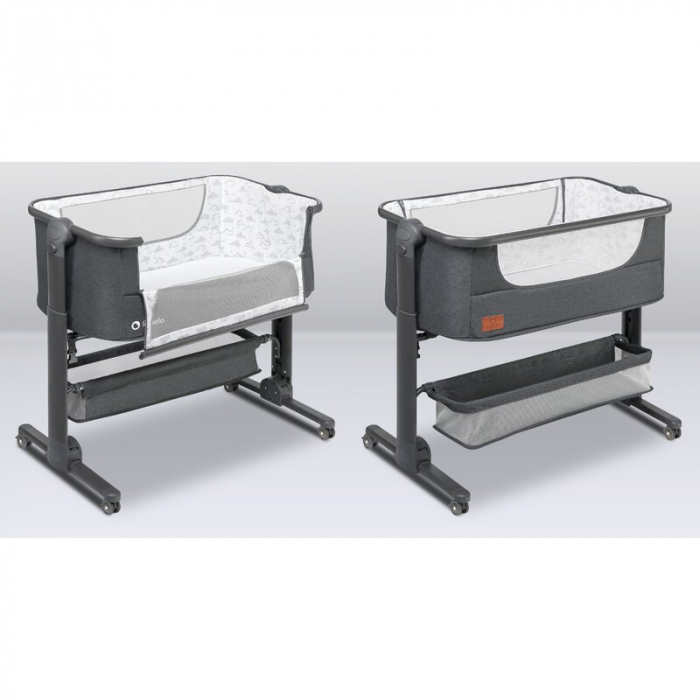Patut co-sleeper, Lionelo, Timon, 3 in 1, Pliabil, Cu setare unghiulara, Reglabil in 6 pozitii pe inaltime, Din Aluminiu, 90x50 cm, Conform cu standardele europeane de securitate EN1130 si EN16890, Gr [17]