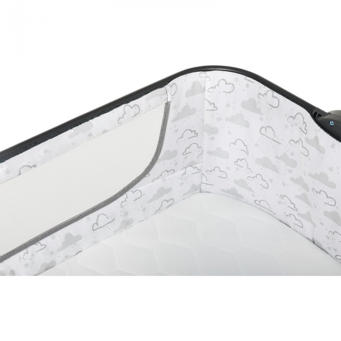 Patut co-sleeper, Lionelo, Timon, 3 in 1, Pliabil, Cu setare unghiulara, Reglabil in 6 pozitii pe inaltime, Din Aluminiu, 90x50 cm, Conform cu standardele europeane de securitate EN1130 si EN16890, Gr [14]