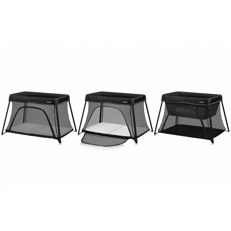Patut multifunctional, Lionelo, Alice, 3 in 1, 2 trepte de inaltime pentru saltea, Pliabil, Material rezistent Oxford 300D, Cu iesire laterala, Geanta de transport, Pana 15 kg, 0 luni+, 104×70×74 cm,  [6]