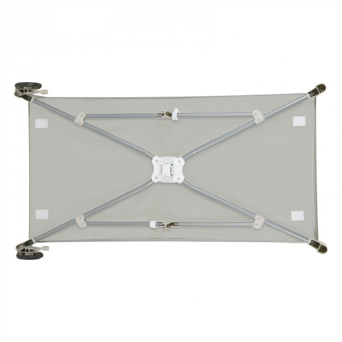 Patut pliant, Lionelo, Flower, Cu doua nivele, Cu arcada, Geanta transport, Masuta de infasat, Bara cu jucarii, Fereastra laterala, 120x60 cm, Conform cu standardele europeane de securitate EN 716 si  [19]