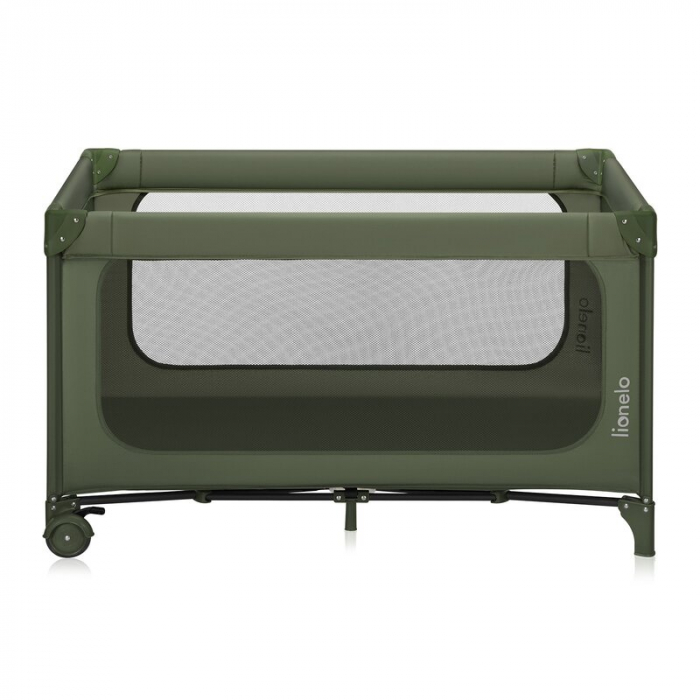 Patut pliant, Lionelo, Jasmin Easy Fold, Pana la 15 kg, Usor de pliat, Cu doua nivele, Cu saltea ergonomica T25, Cu intrare laterala cu fermoar, 2 roti cu frana, 123 x 67 cm, Conform cu EN 716, 0-36 l [8]