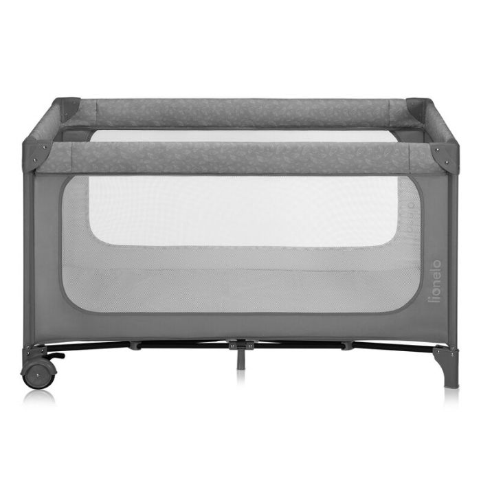 Patut pliant, Lionelo, Jasmin Easy Fold, Pana la 15 kg, Usor de pliat, Cu doua nivele, Cu saltea ergonomica T25, Cu intrare laterala cu fermoar, 2 roti cu frana, 123 x 67 cm, Conform cu EN 716, 0-36 l [6]