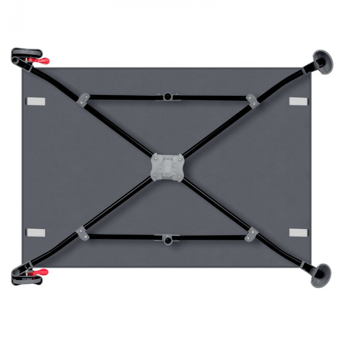 Patut pliant, Lionelo, Laura, 102 x 74 cm, Cu doua nivele, Functie de tarc, Cu roti, Include salteluta si geanta de transport, Pereti din plasa, Deschidere laterala, Pana la 15 kg, 0 luni +, Gri [19]