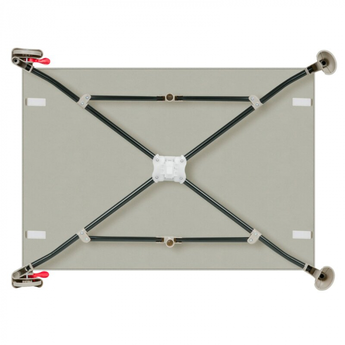 Patut pliant, Lionelo, Laura, 102 x 74 cm, Cu doua nivele, Functie de tarc, Cu roti, Include salteluta si geanta de transport, Pereti din plasa, Deschidere laterala, Pana la 15 kg, 0 luni +, Bej [10]