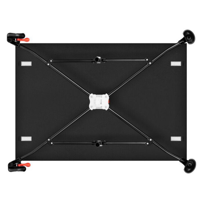 Patut pliant, Lionelo, Laura, 102 x 74 cm, Cu doua nivele, Functie de tarc, Cu roti, Include salteluta si geanta de transport, Pereti din plasa, Deschidere laterala, Pana la 15 kg, 0 luni +, Negru [19]