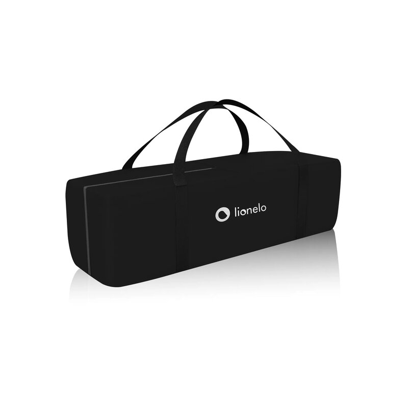 Patut pliant, Lionelo, Stefi, Cu un nivel, Cu intrare laterala cu fermoar, 2 roti, 120x60 cm, Conform cu standardul european de securitate EN 716, Negru [13]