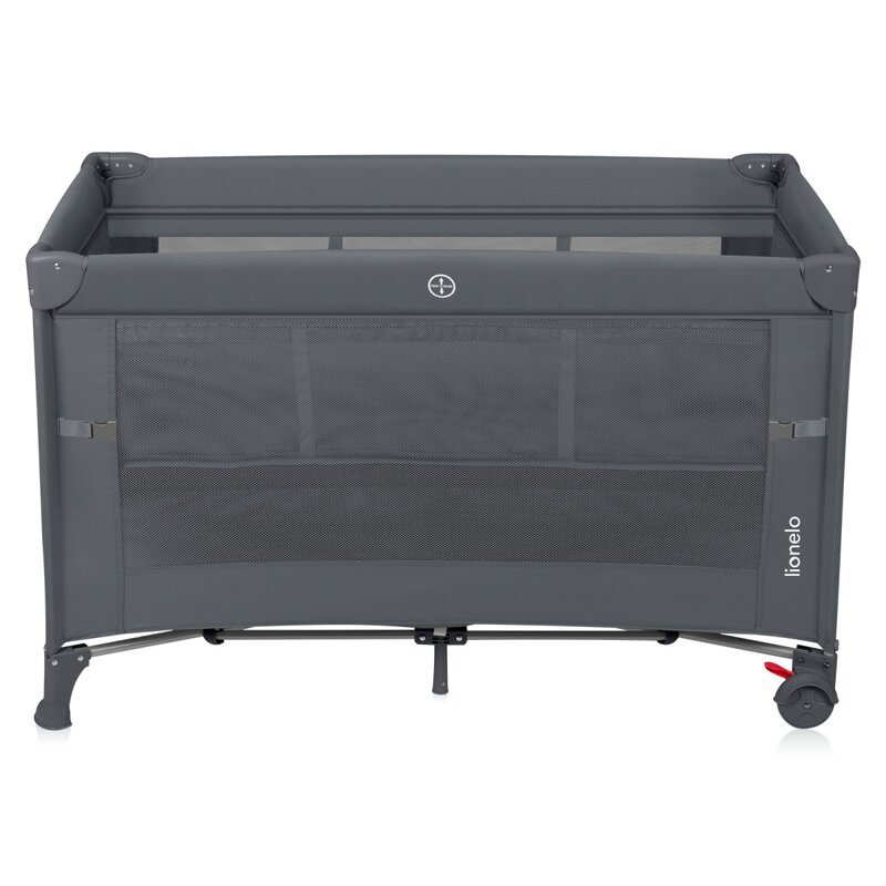 Patut pliant multifunctional, Lionelo, Ellen, Cu laterala culisanta, Nivel suplimentar, Intrare laterala cu fermoar, 2 roti, Saltea pliabila si geanta de transport incluse, 0- 36 luni, Pana la 15 kg,  [8]