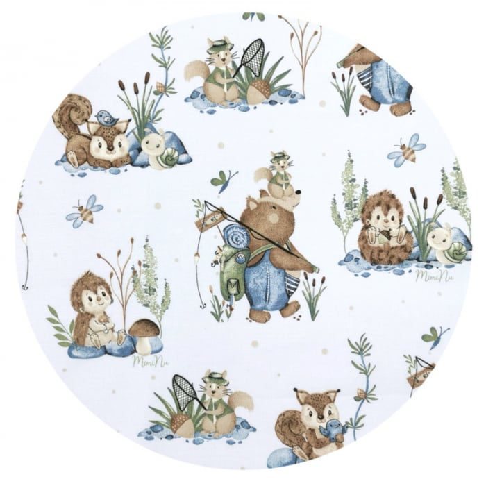 Perna bebelusi, MimiNu, Ursulet, Multifunctionala, Cu doua fete, Tesatura pufoasa minky si bumbac, Materiale certificate Oeko Tex Standard 100, Design, Minky Let\'s Go Blue [3]