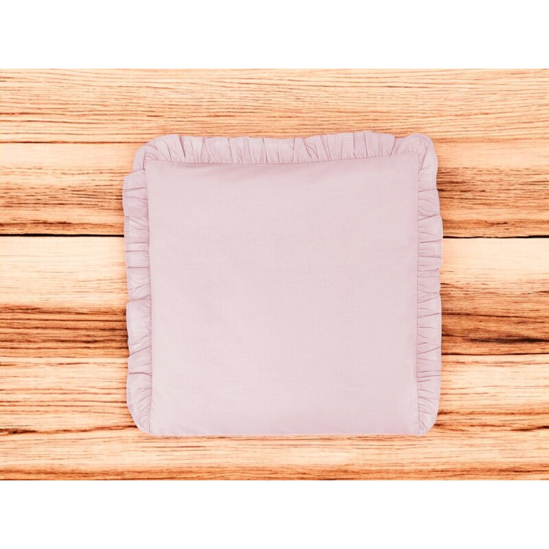 Perna clasica de dormit, MimiNu, Cu husa detasabila cu fermoar, Din bumbac certificat Oeko Tex Standard 100, 40x40 cm, Colectia Royal, Powder Pink [2]