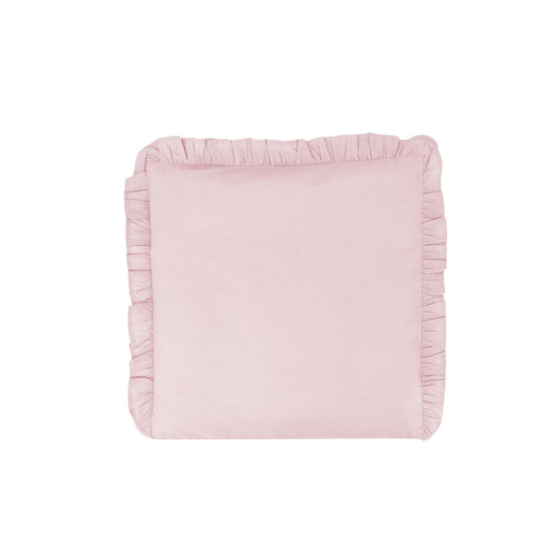 Perna clasica de dormit, MimiNu, Cu husa detasabila cu fermoar, Din bumbac certificat Oeko Tex Standard 100, 40x40 cm, Colectia Royal, Powder Pink [1]