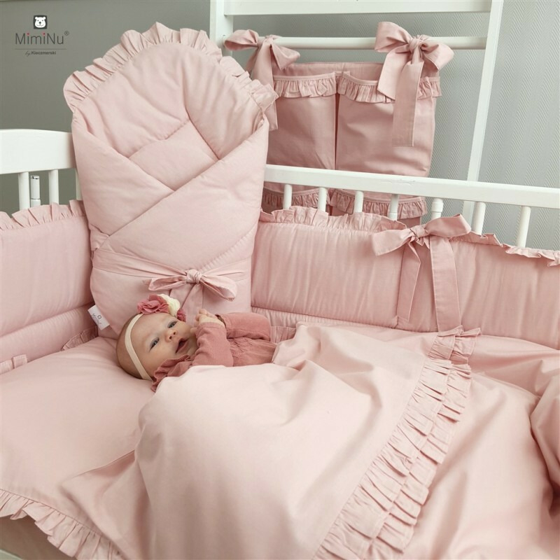 Perna clasica de dormit, MimiNu, Cu husa detasabila cu fermoar, Din bumbac certificat Oeko Tex Standard 100, 40x40 cm, Colectia Royal, Powder Pink [8]