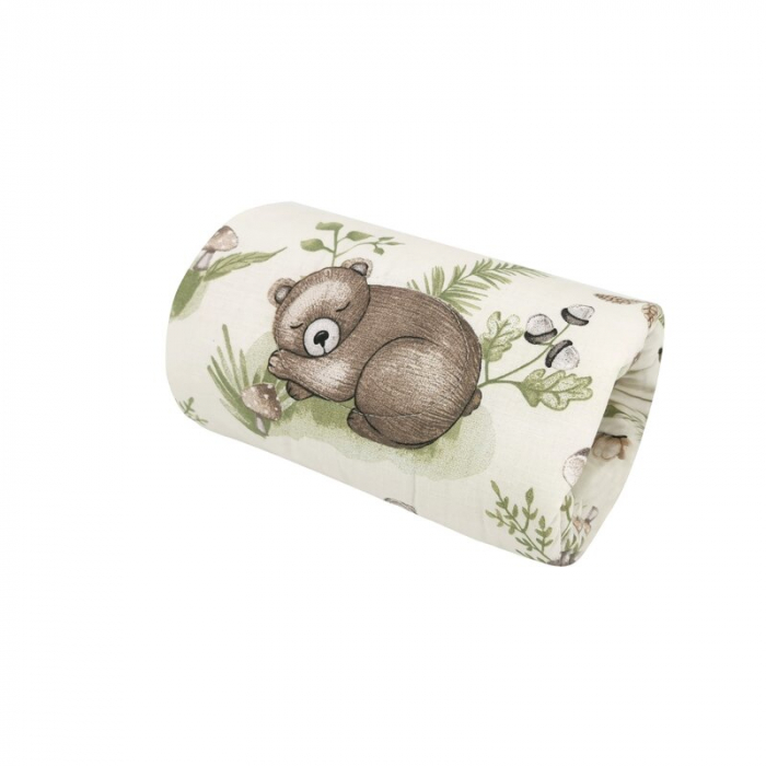 Perna pentru alaptat, MimiNu, Tip manson, Din bumbac certificat Oeko Tex Standard 100, 25 cm, Calm Forest Natural [1]