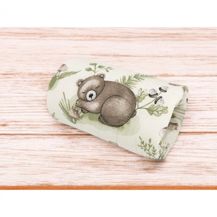 Perna pentru alaptat, MimiNu, Tip manson, Din bumbac certificat Oeko Tex Standard 100, 25 cm, Calm Forest Natural [2]
