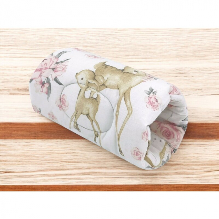 Perna pentru alaptat, MimiNu, Tip manson, Din bumbac certificat Oeko Tex Standard 100, 25 cm, Sweet Deer Pink [2]