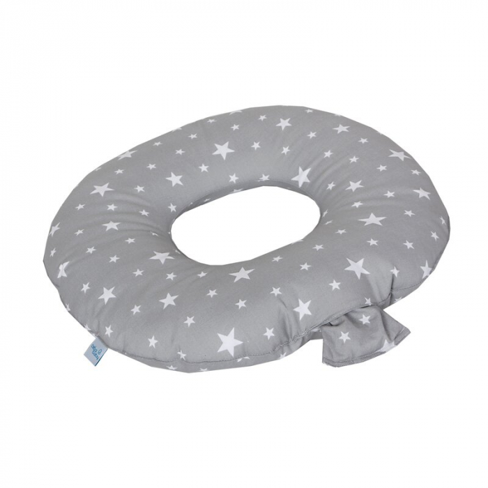 Perna postpartum, Ceba Baby, Amelioreaza durerile dupa nastere, Umpluta cu bile EPS, Bumbac, 45x45x10 cm, Milky Way [3]