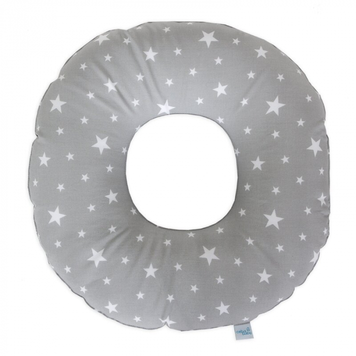 Perna postpartum, Ceba Baby, Amelioreaza durerile dupa nastere, Umpluta cu bile EPS, Bumbac, 45x45x10 cm, Milky Way [2]
