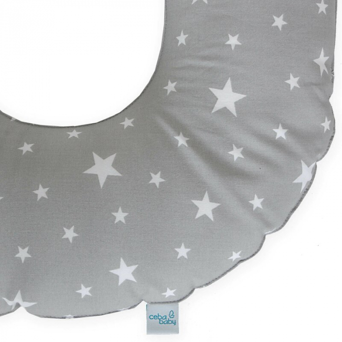 Perna postpartum, Ceba Baby, Amelioreaza durerile dupa nastere, Umpluta cu bile EPS, Bumbac, 45x45x10 cm, Milky Way [4]