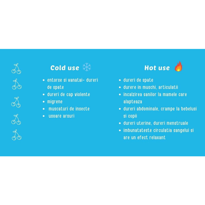 Pernuta anticolici, Qmini, Umpluta cu samburi de cirese, Cu husa din bumbac, Diametru 14 cm, Grey Stars [12]