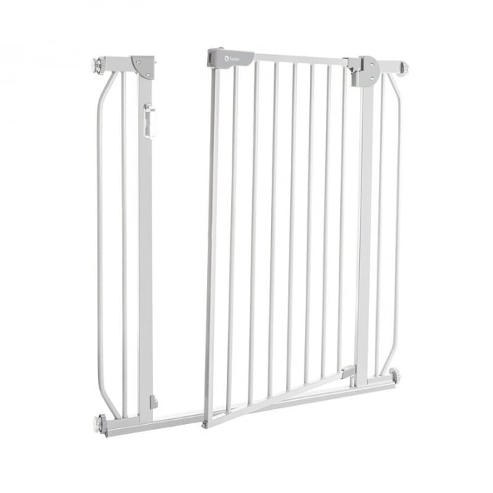 Poarta de siguranta, Lionelo, Truus Slim Led, Cu suruburi, Cu lumina Led cu senzor, 105 cm, Conform cu standardul european de securitate EN1930, Gri [6]
