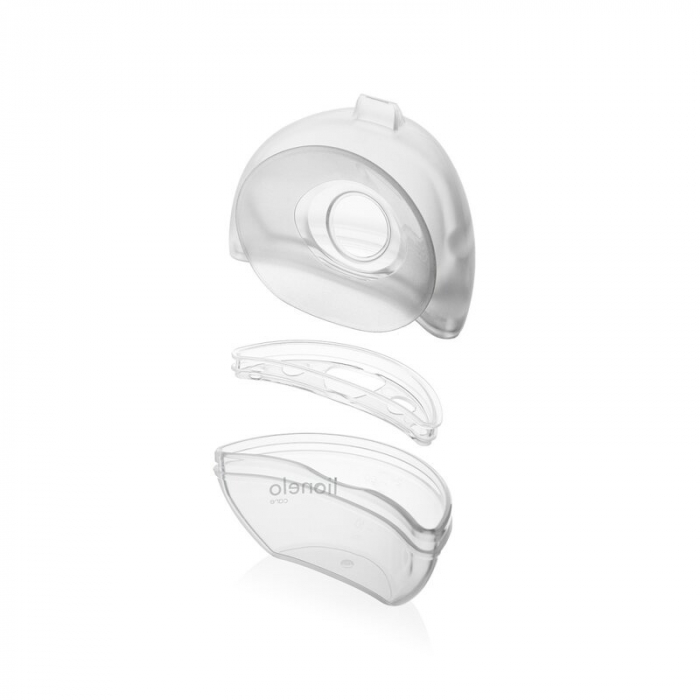 Pompa de san si colector de lapte, Lionelo, Milky 2 in 1, Volum 60 ml, Forma anatomica, Compataibila cu utilizarea cu sutien, Fara bisfenol A, Portabila, Alb [6]